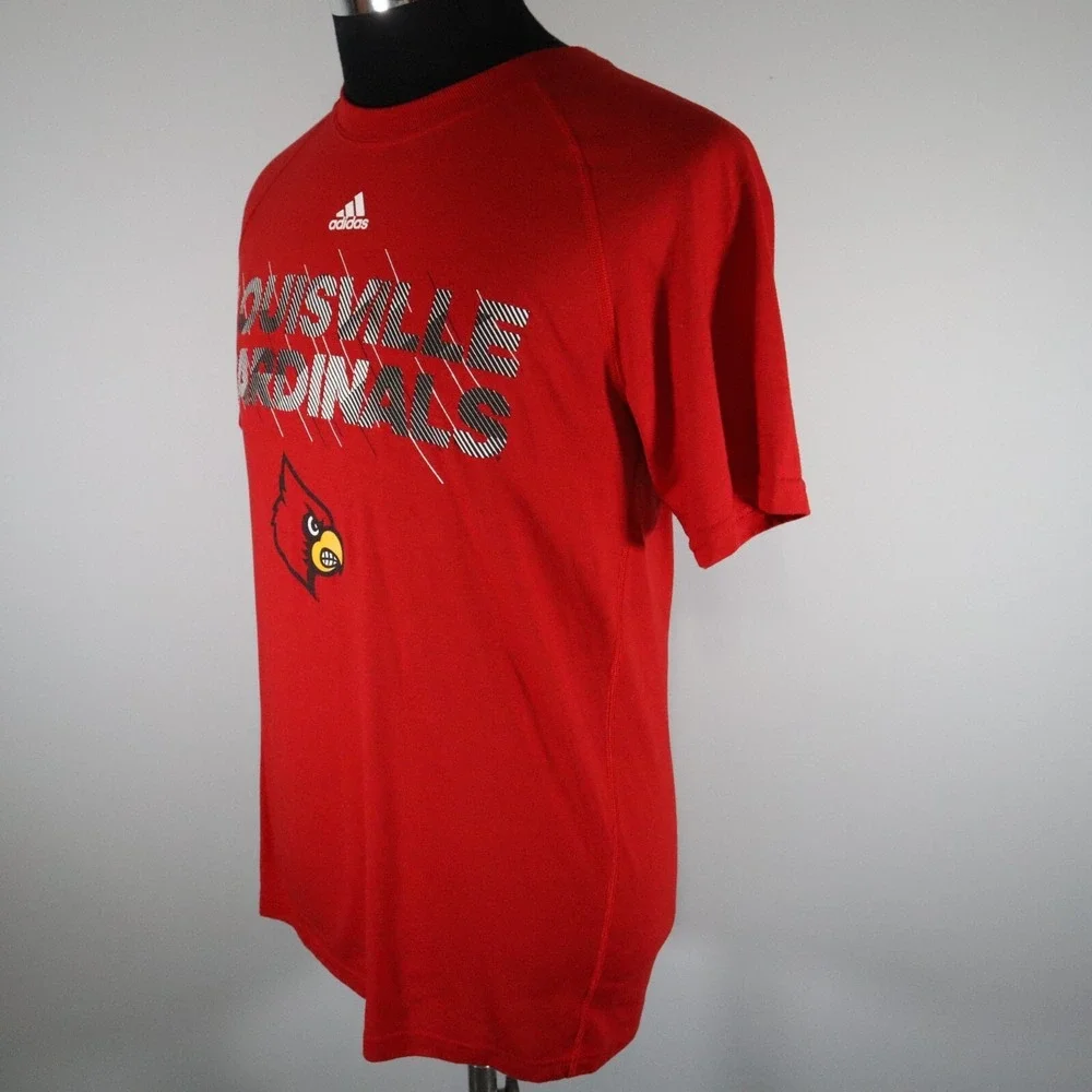 Louisville‎ Cardinals Shirt Mens Medium Adidas Ultimate Tee Red Short Sleeve